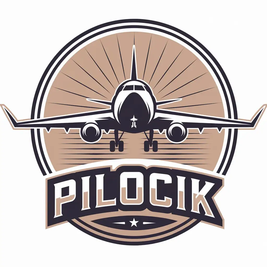 LOGO Design for Pilocik Plane Symbol with Modern Style for Travel Industry