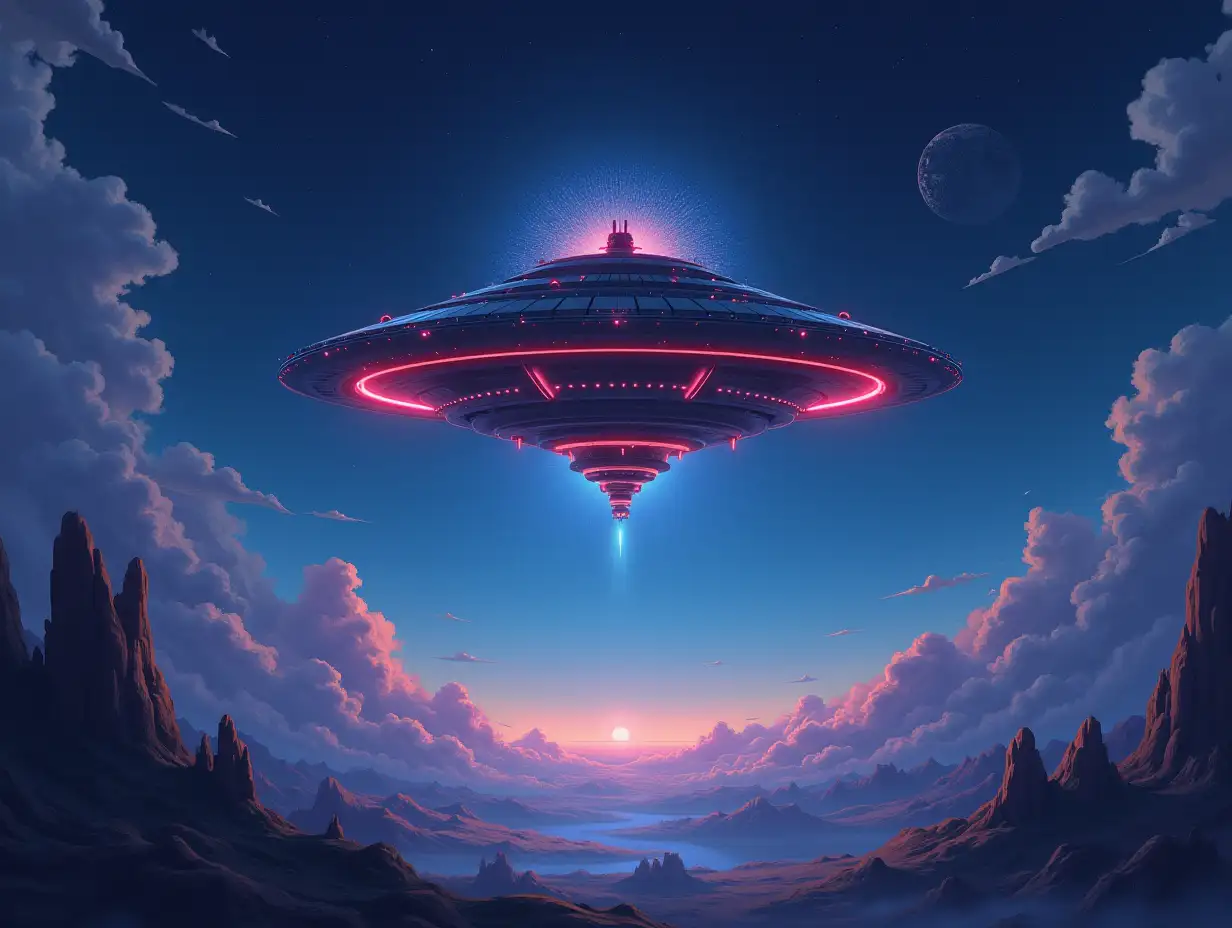 ufo in anime style