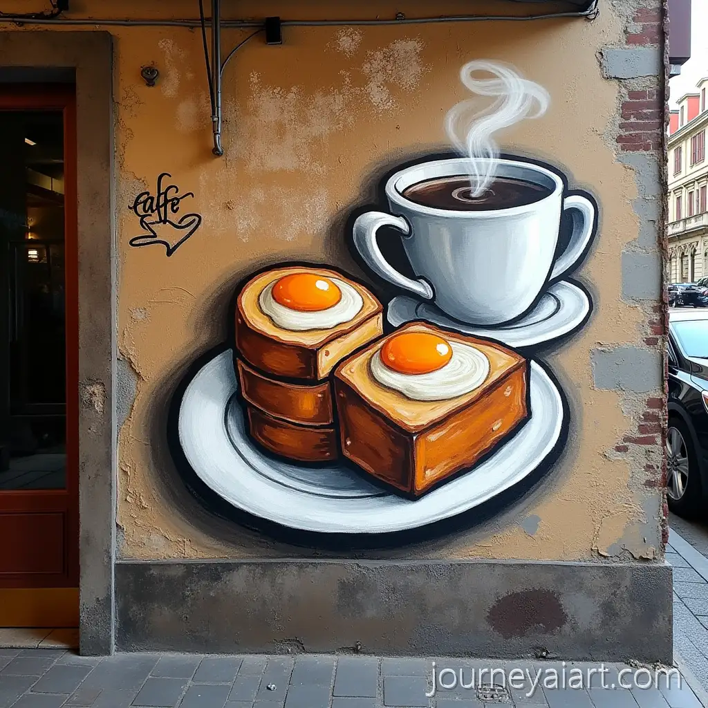 Graffiti-Wall-Featuring-LuxuriousCaf-Wall-Graffiti-Design-Coffee-and-Breakfast-at-Caf