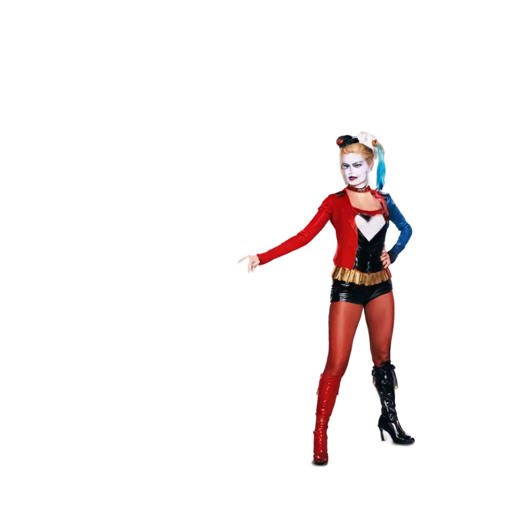 Harley-Quinn-PNG-Image-Captivating-Artwork-of-a-Fictional-Character