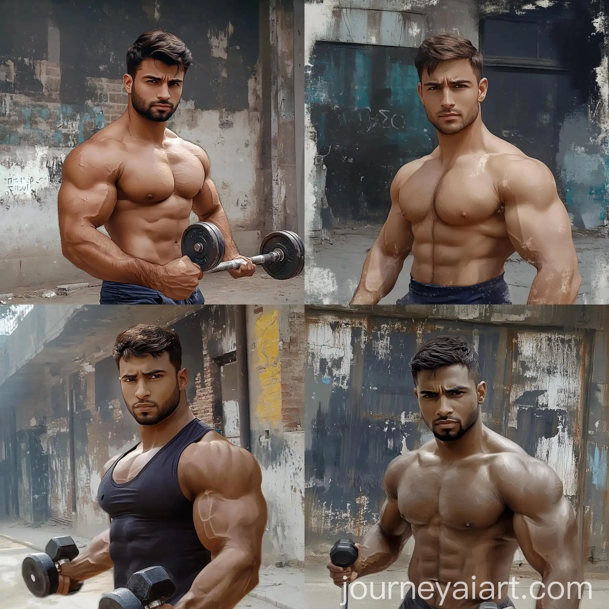 Homemade-Workout-Transformation-Muscular-Man-with-Defined-Arms-and-Lean-Physique