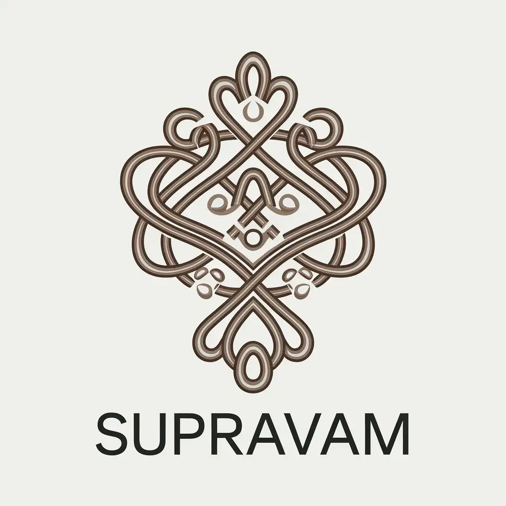 LOGO Design for Supravam JewelryInspired Elegant and Complex with Clear Background