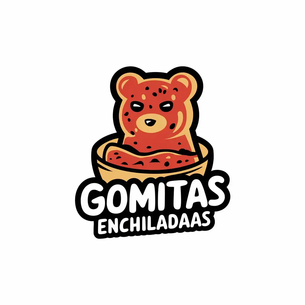 LOGO Design for Gomitas Enchiladaaas Vector Style with Gummies Symbol and Moderate Design Elements