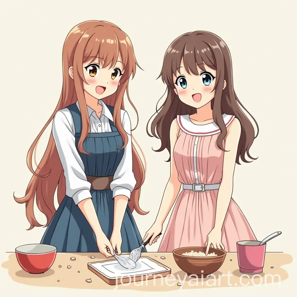 Two-Happy-Girls-Cooking-in-Modern-Dresses-Tokyo-Revengers-Style-Anime