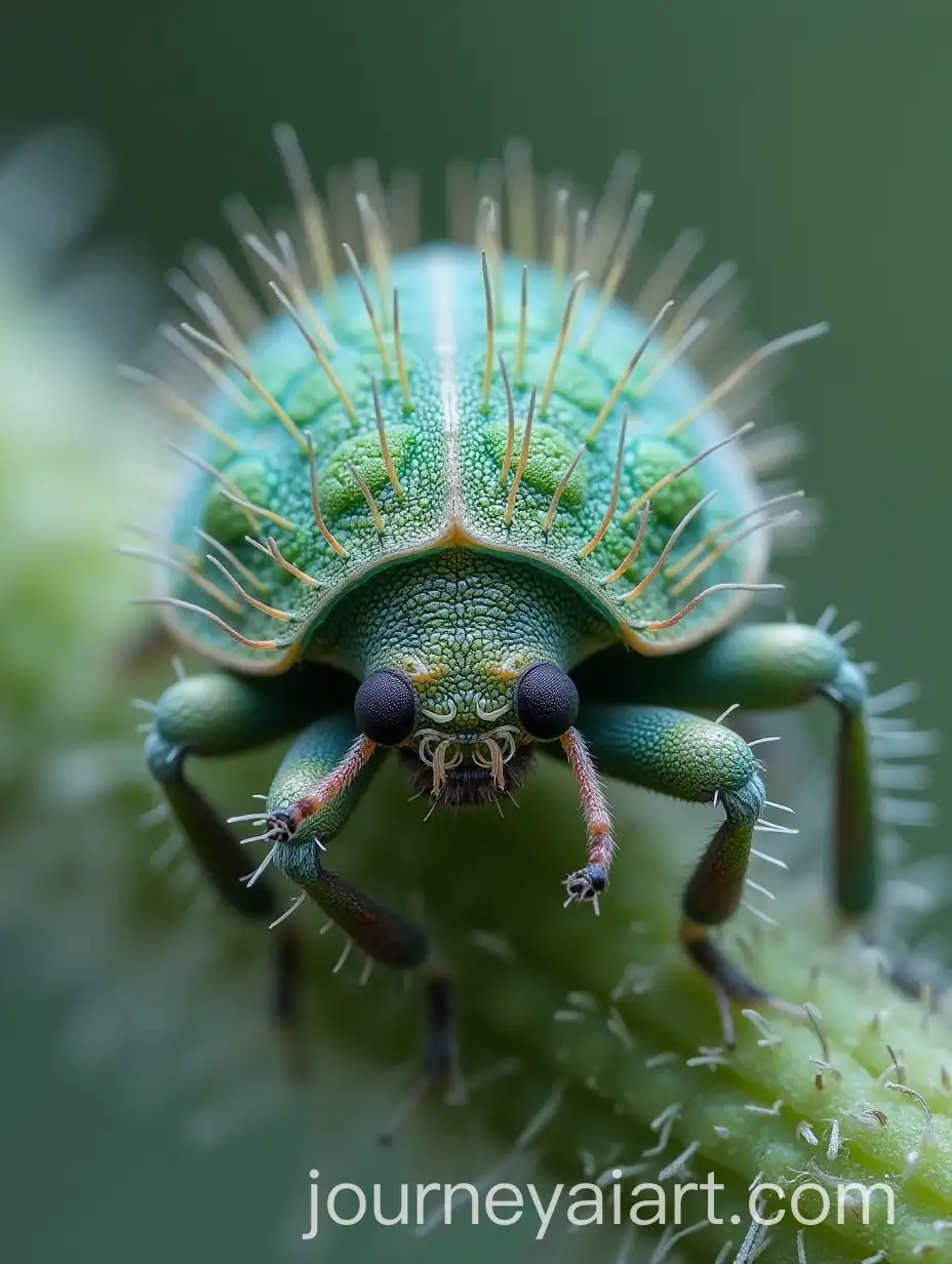 Colorful-Mealybug-Insect-on-Green-Leaf