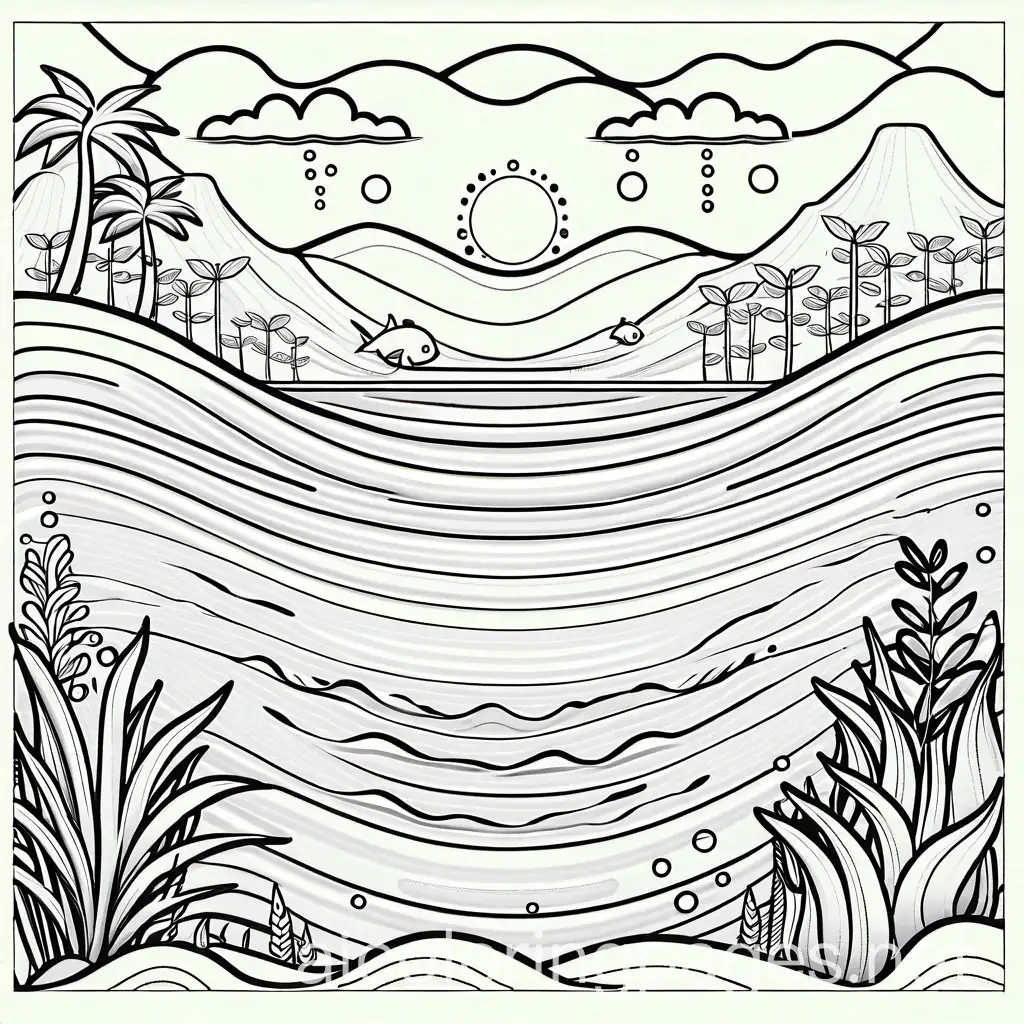 Interactive-Coloring-Page-Plants-and-Animals-Interacting-with-Water