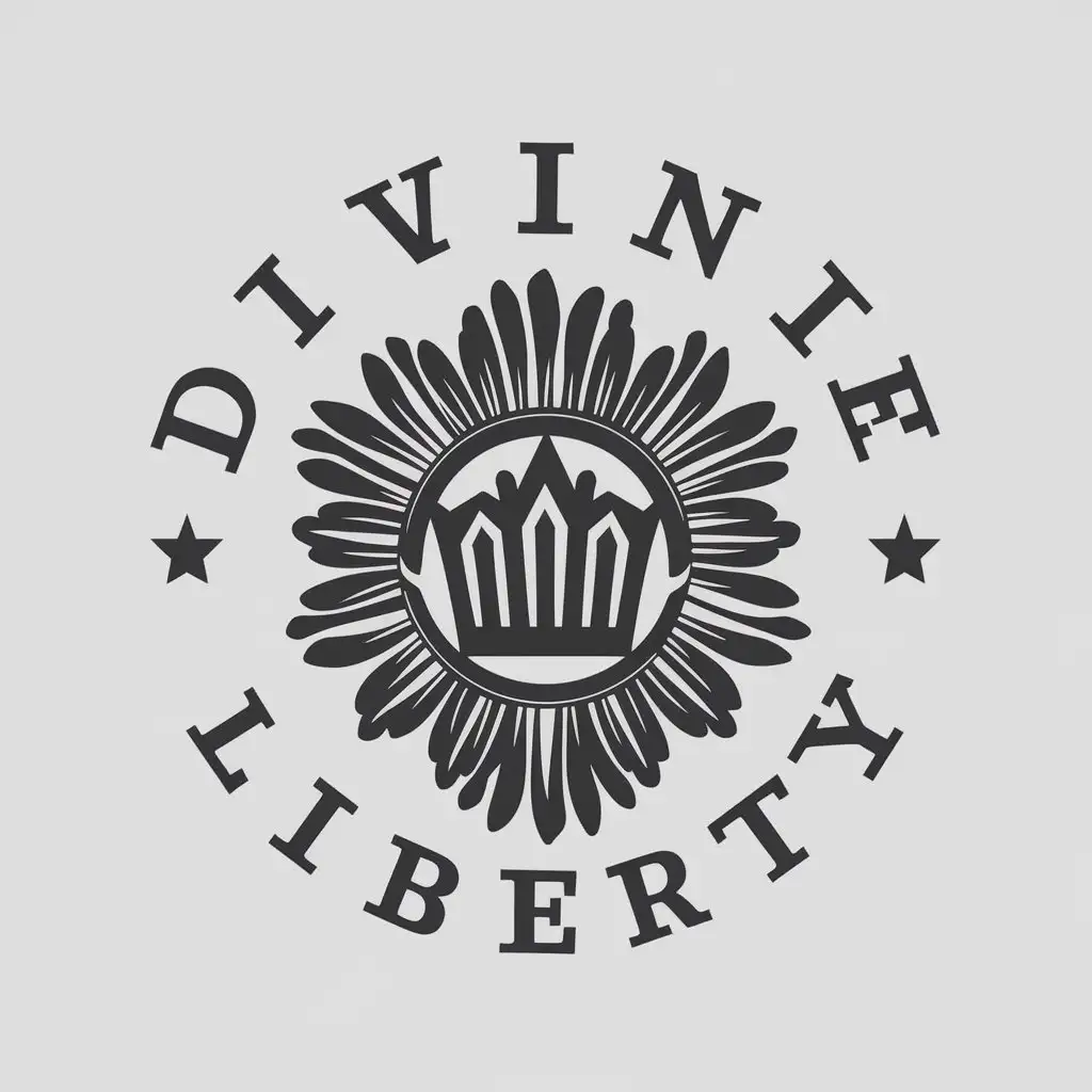 LOGO Design For Divine Liberty Crown Symbol with Regal Theme