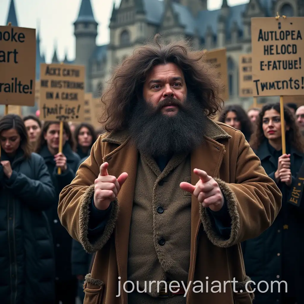 Protest-Group-Je-Suis-Hagrid-at-Hogwarts