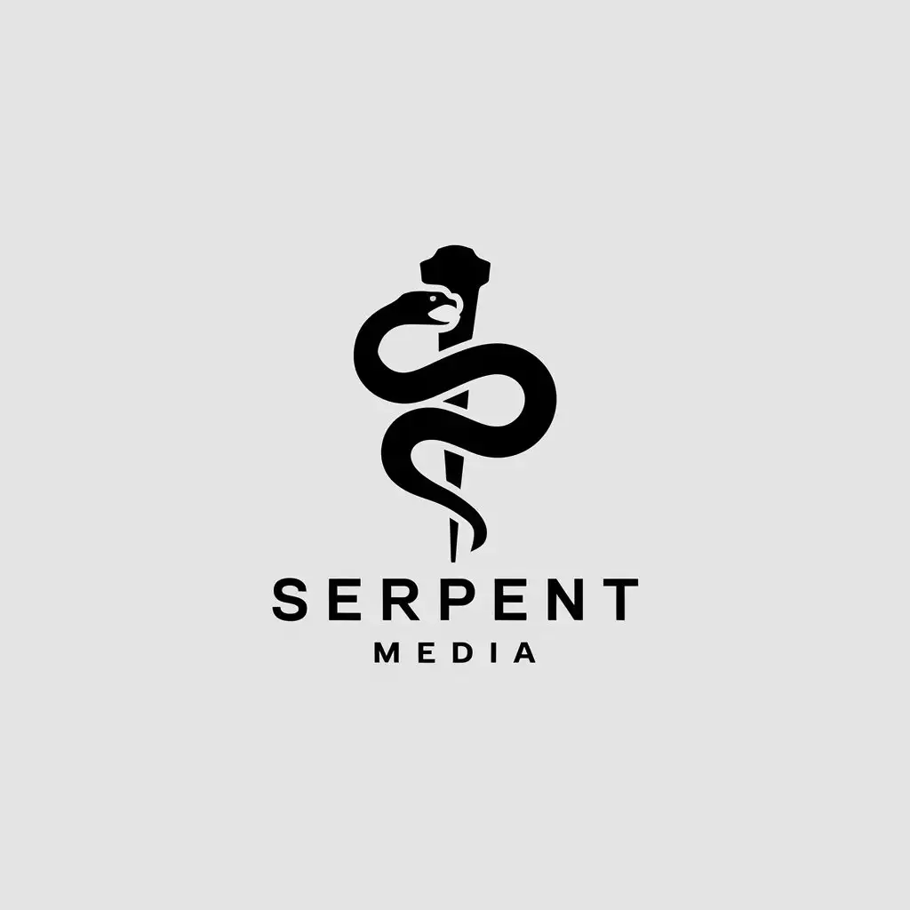 LOGO-Design-for-Serpent-Media-Minimalistic-Snake-Symbol-on-Clear-Background