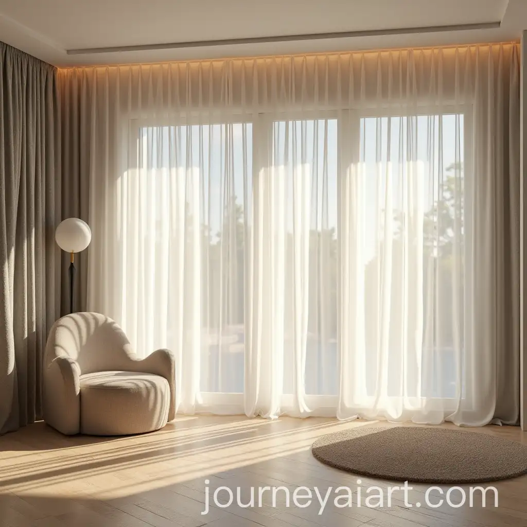 Interior-Design-Proposal-Featuring-FloortoCeiling-Tulle-Fabric-on-Glazed-Wall
