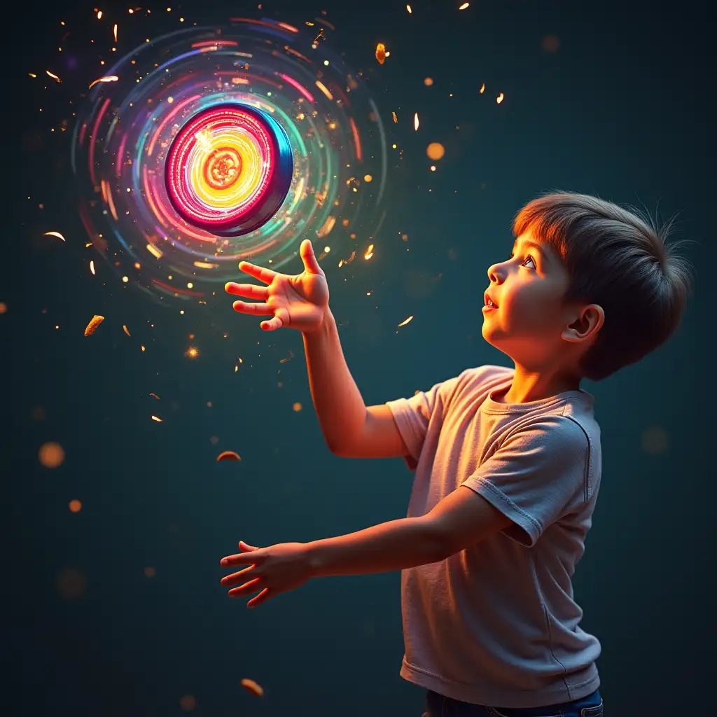 Vivid-3D-YoYo-Motion-with-Colorful-Sparks