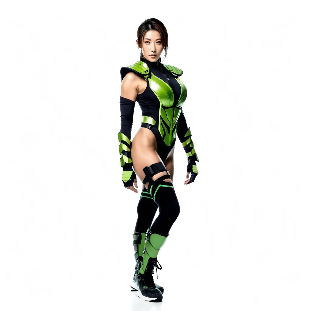 Tall Japanese Bodybuilder Supermodel in Scorpion MK Ninja Armor