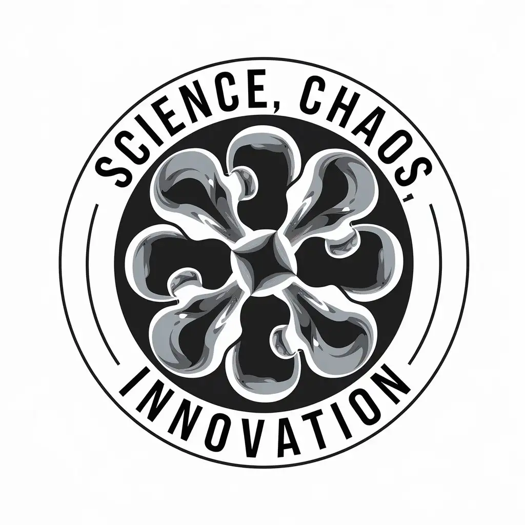 LOGO Design for Science Chaos Innovation Molecular Protein Symbol for Entertainment Industry