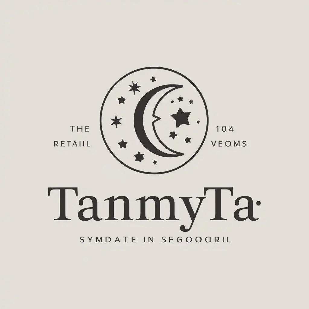 a vector logo design,with the text "TammyTa", main symbol:stars, moon,Moderate,be used in Retail industry,clear background