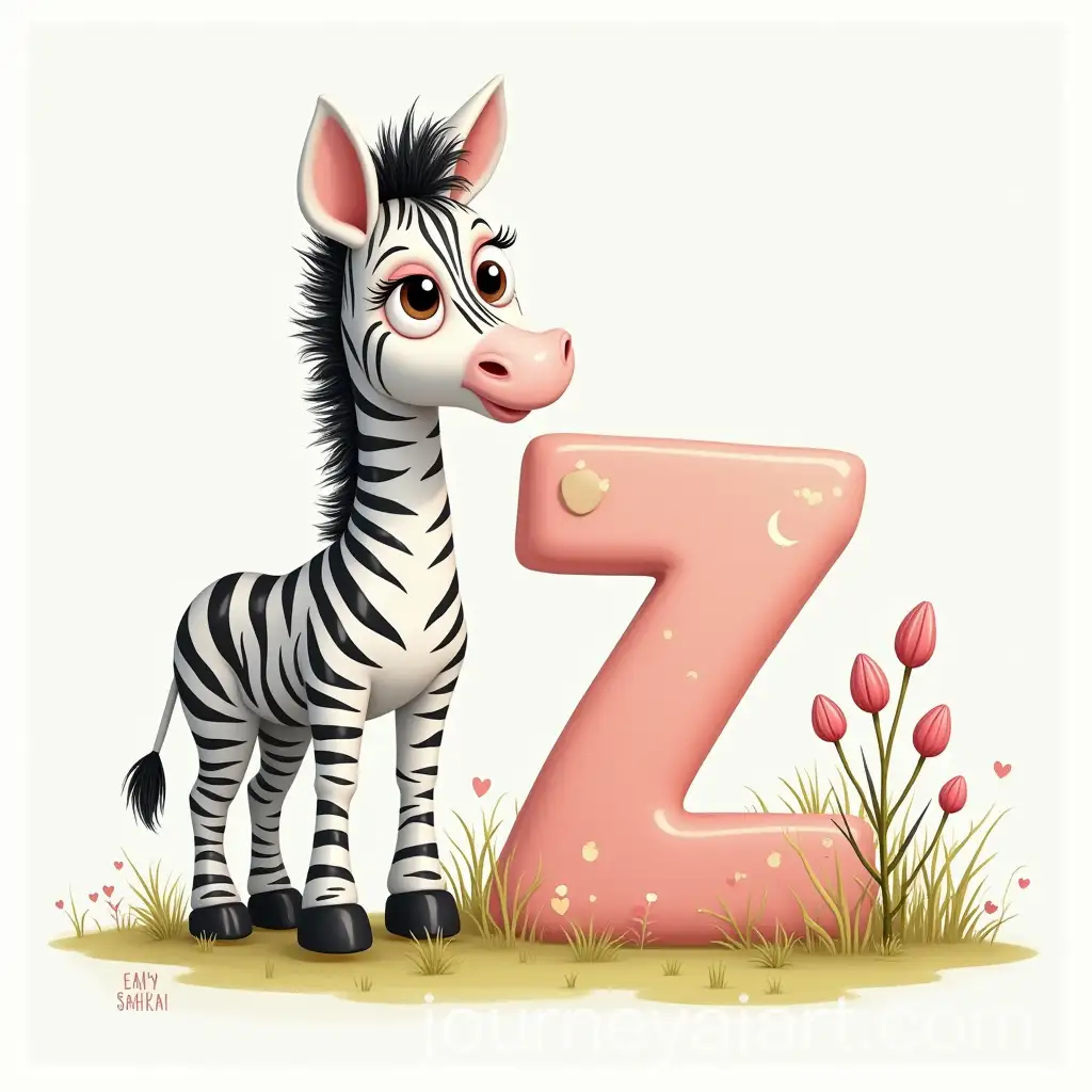 Zebra-Standing-Next-to-a-Large-Z-Alphabet