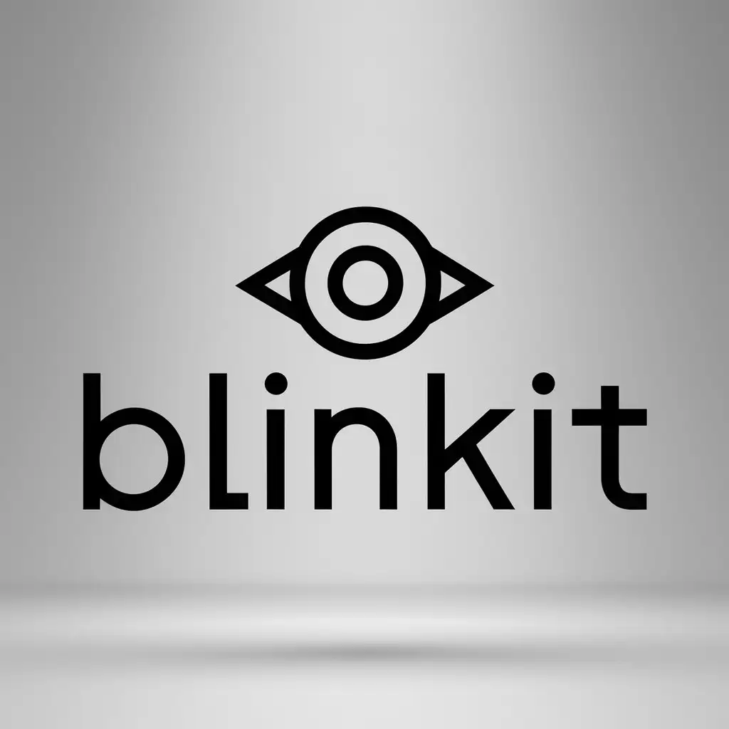 LOGO Design for Blinkit Minimalistic Vector Design with Clear Background