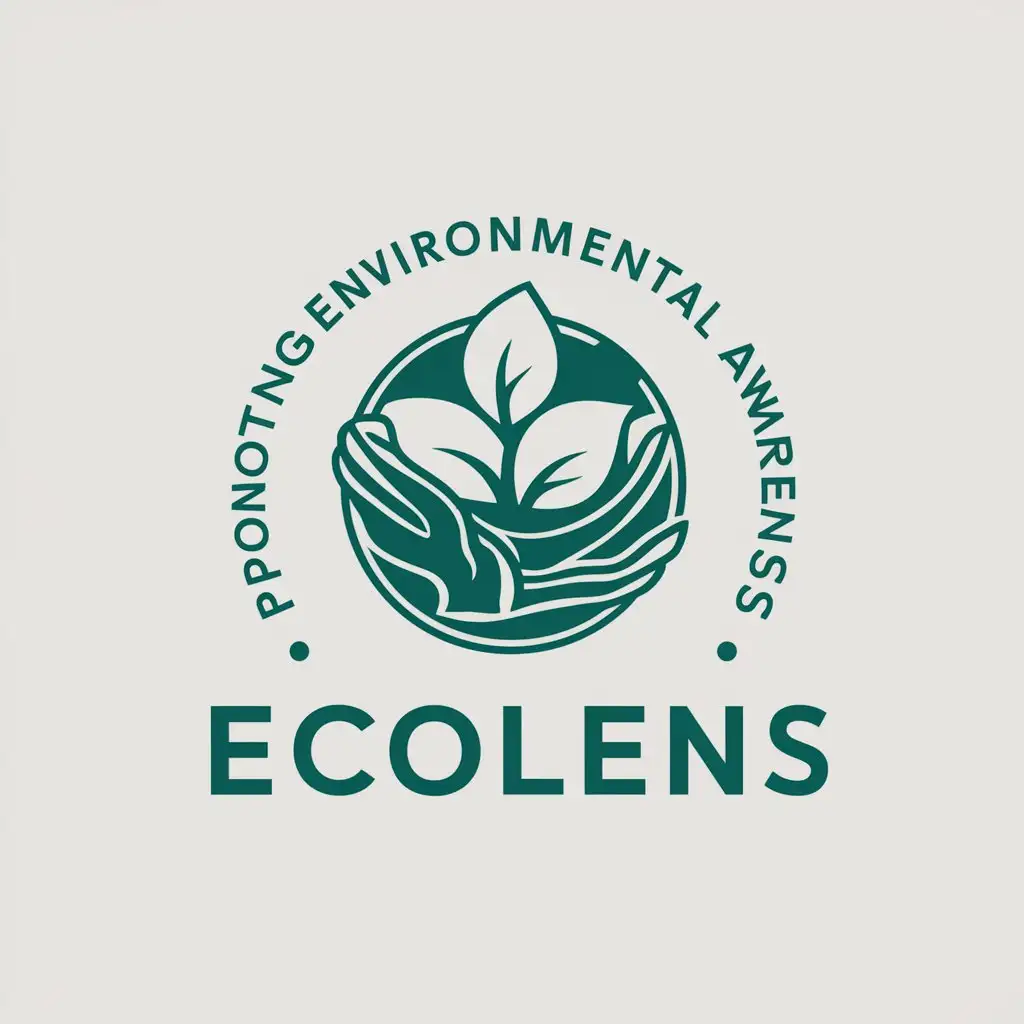 LOGO Design for Ecolens Promoting Environmental Awareness with a Clear Background