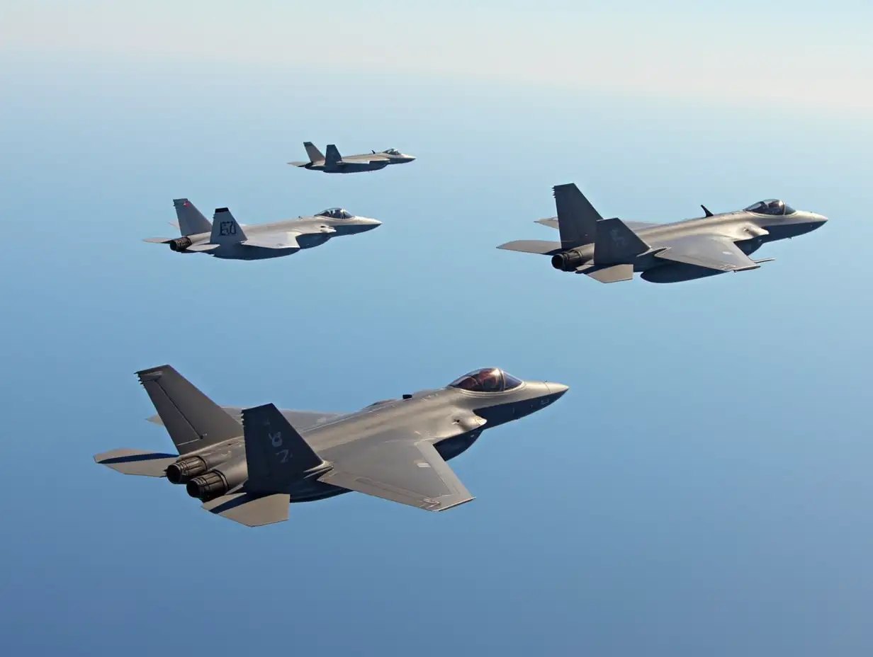 The combination of F-35 and Sukhoi 57 fighters