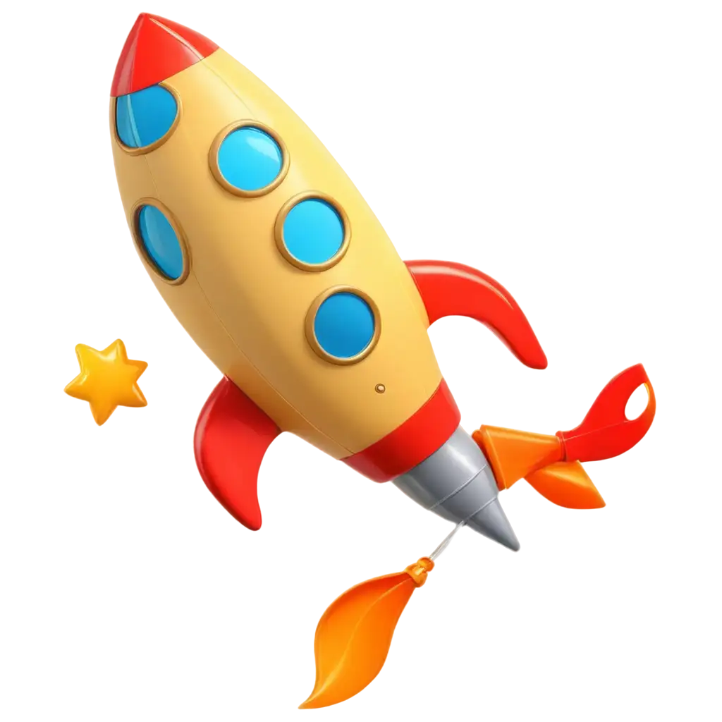 Cartoon-Rocket-PNG-with-Windows-and-Basket-for-Creative-Use