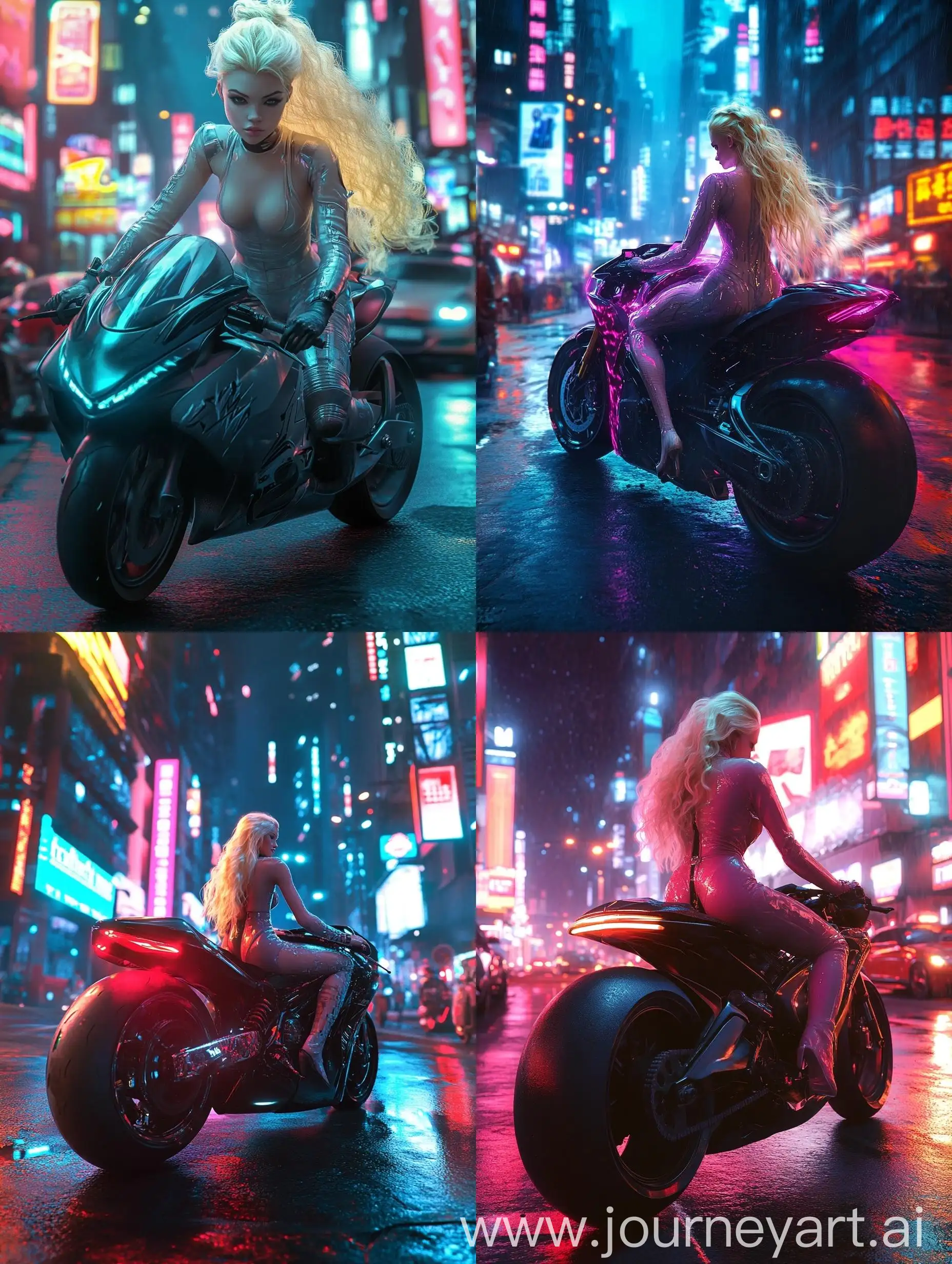 Blonde-Woman-on-Futuristic-Motorcycle-Racing-Through-Neonlit-City-Streets