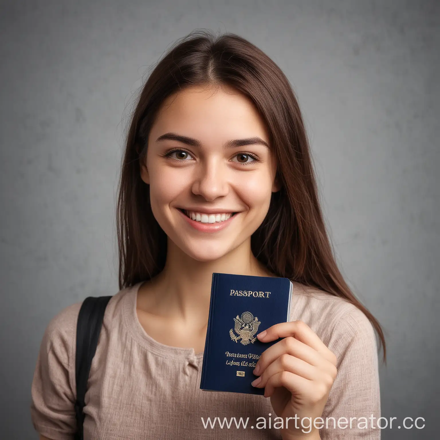 Smiling-Woman-Holding-Passport-Photo-for-Documents-Service