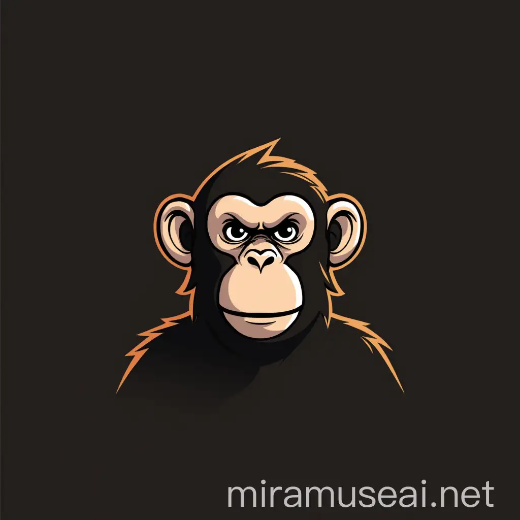 Modern Minimalist Monkey Logo Design for Clothing Brand