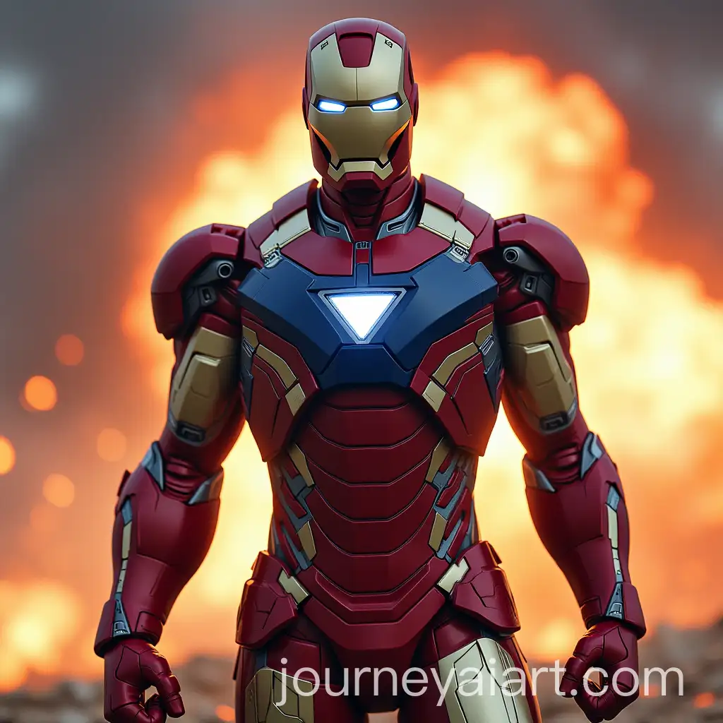 Powerful-Ironman-Suit-with-Eagle-Emblem-and-Fiery-Background