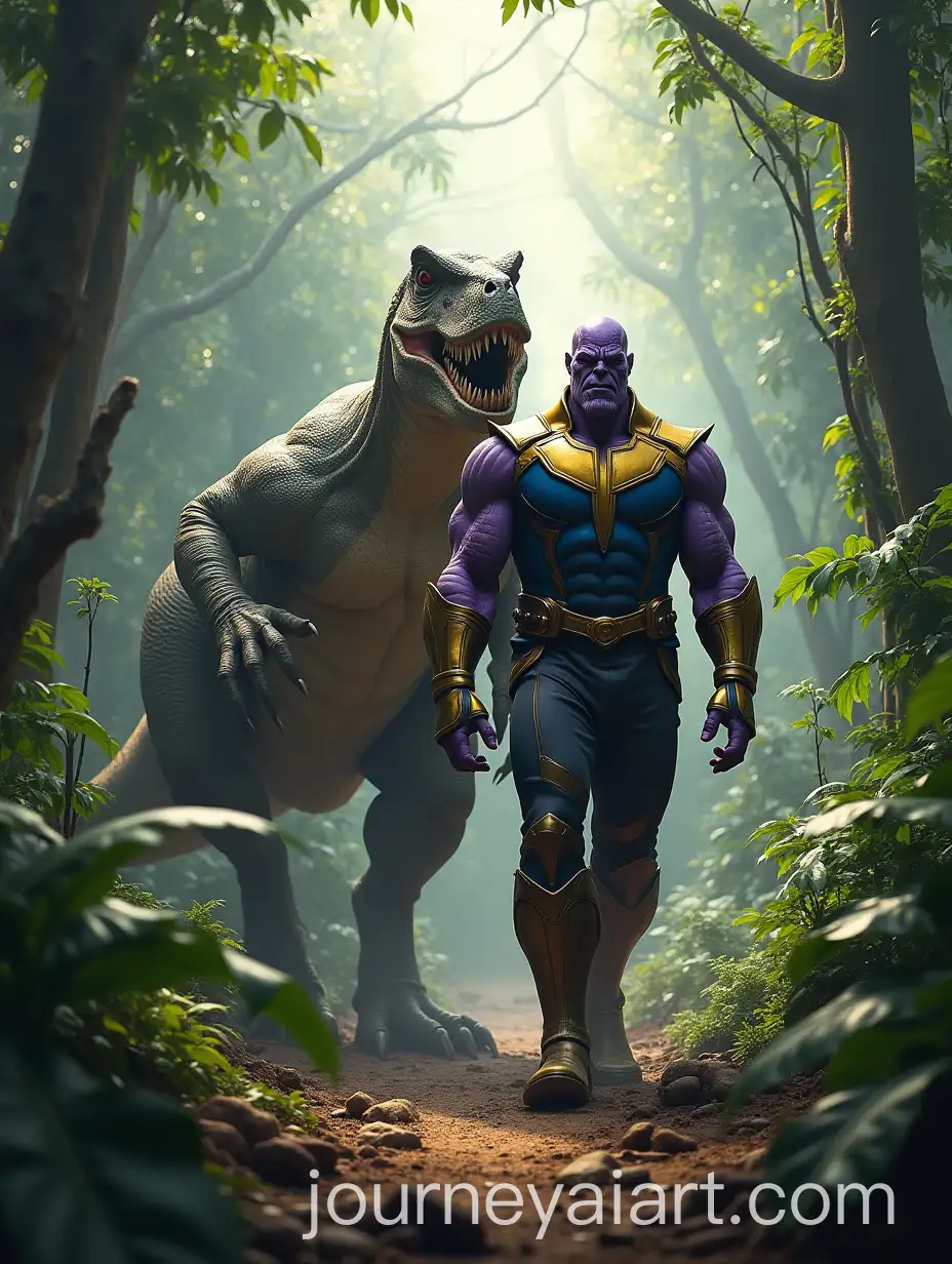 Thanos-and-Jurassic-Hybrid-Creature-in-the-Amazon-Rainforest