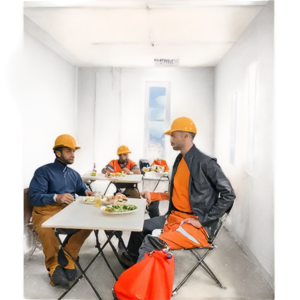 HighQuality-PNG-Image-of-Construction-Workers-Enjoying-a-Meal-in-Welfare-Facilities