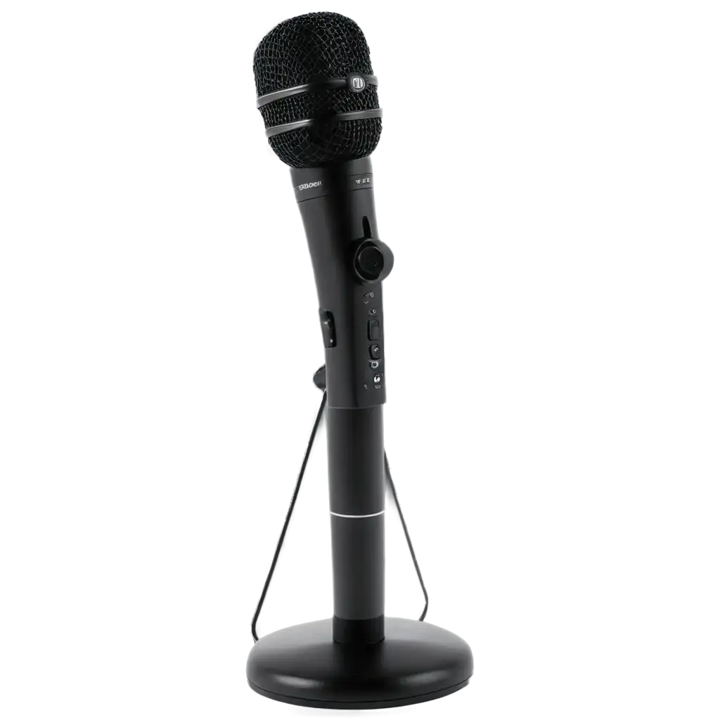 Wireless-Podcast-Microphone-with-Stand-Single-Mic-PNG-Image-for-Clear-Audio-Visuals