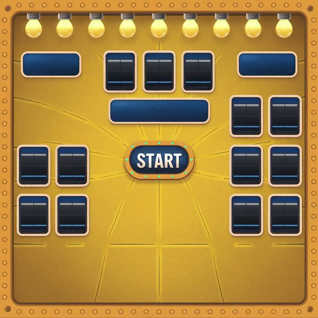 Gameshow-Scoreboard-Background-with-Yellow-and-Blue-Design-featuring-Start-Button-and-Lightbulbs