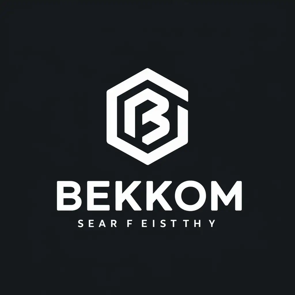 a vector logo design,with the text "BEKKOM", main symbol:logo,Moderate,be used in Technology industry,clear background