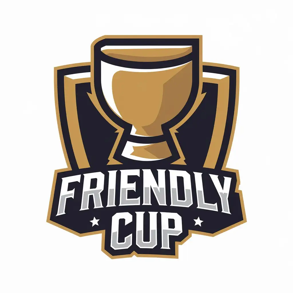 a vector logo design,with the text "Friendly Cup", main symbol:Dota 2,Moderate,be used in eSports industry,clear background