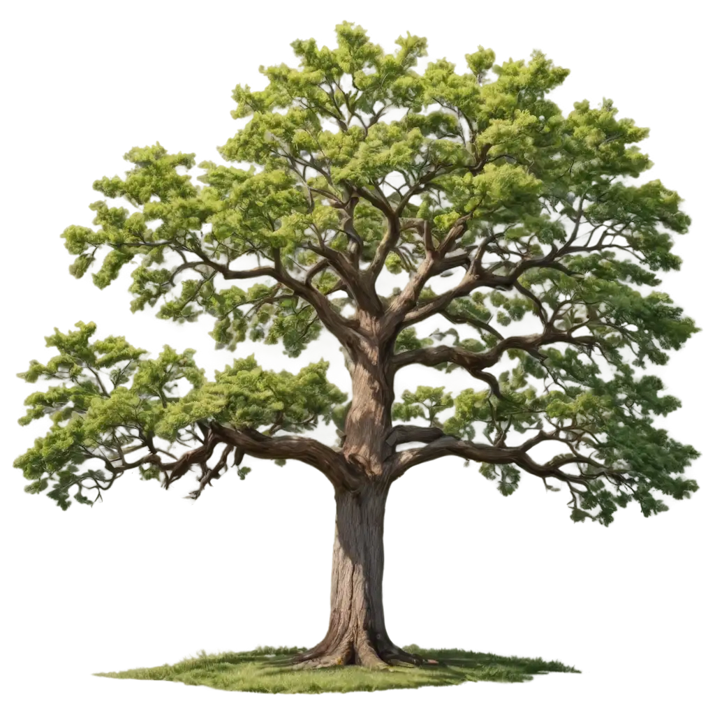 Majestic-Oak-Tree-PNG-Image-with-Detailed-Bark-and-Lush-Foliage-HighResolution-Photorealistic-Digital-Art-for-Botanical-and-Nature-Projects