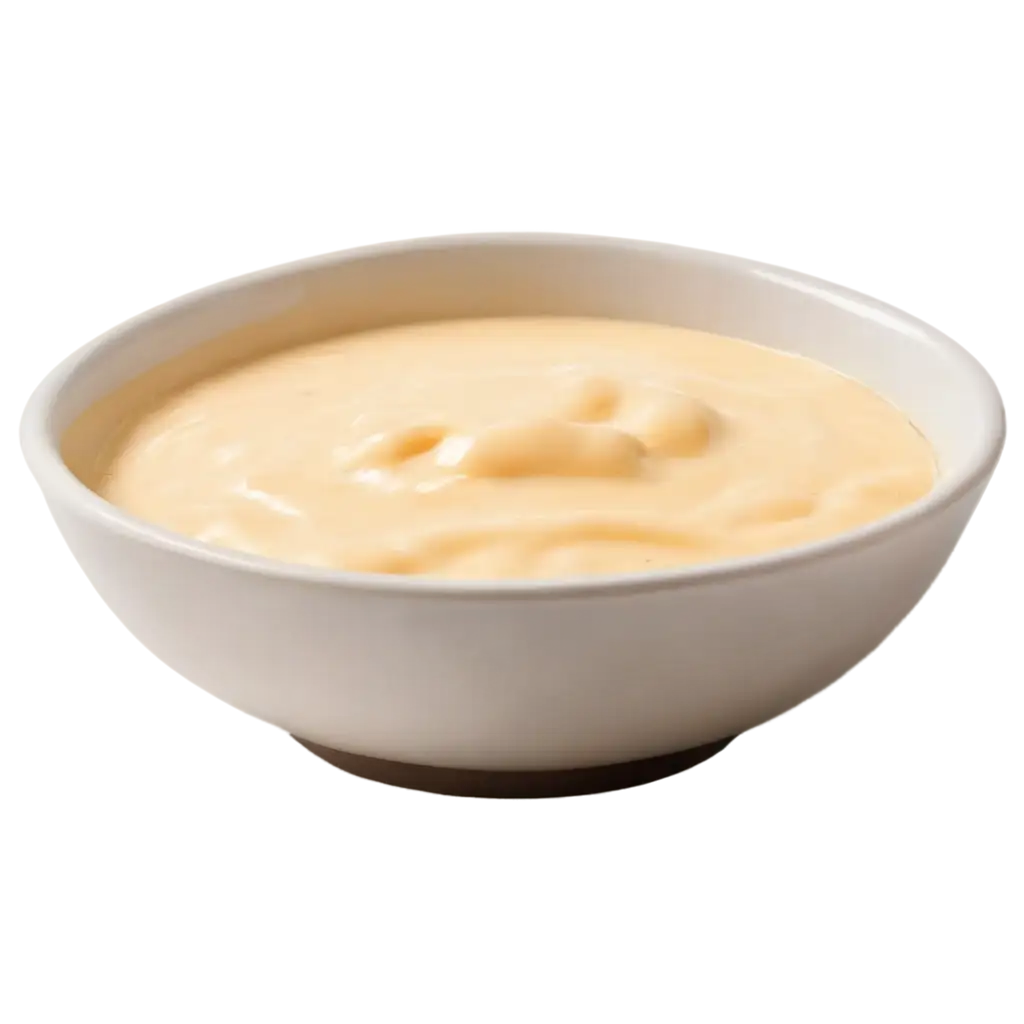 PNG-Image-of-Cheese-Sauce-in-a-Small-White-Bowl-HighQuality-Visual-for-Food-Enthusiasts