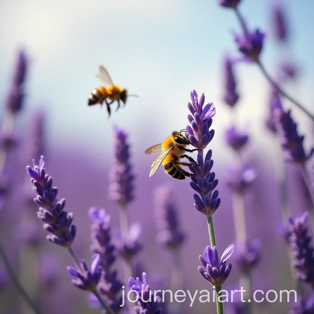 Bees-Buzzing-Around-Lush-Lavender-Fields
