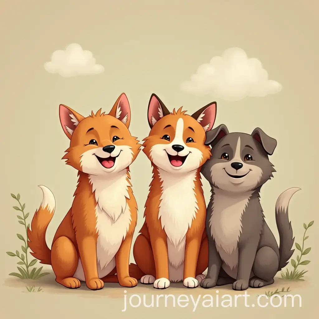 Cheerful-Pets-Playing-Together