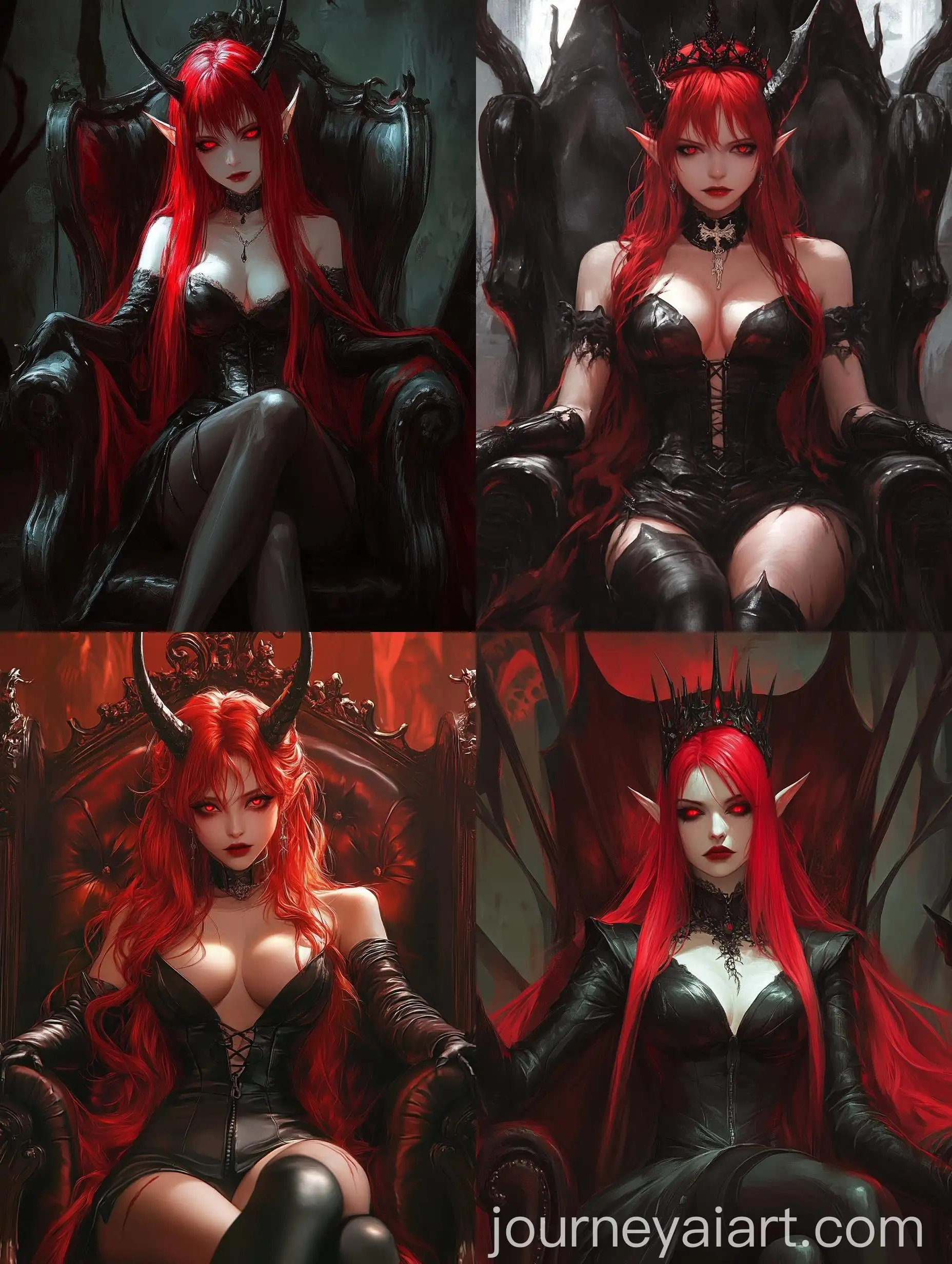 Majestic-Queen-Vampire-in-Leather-Robe-and-Crown-Throne-Portrait
