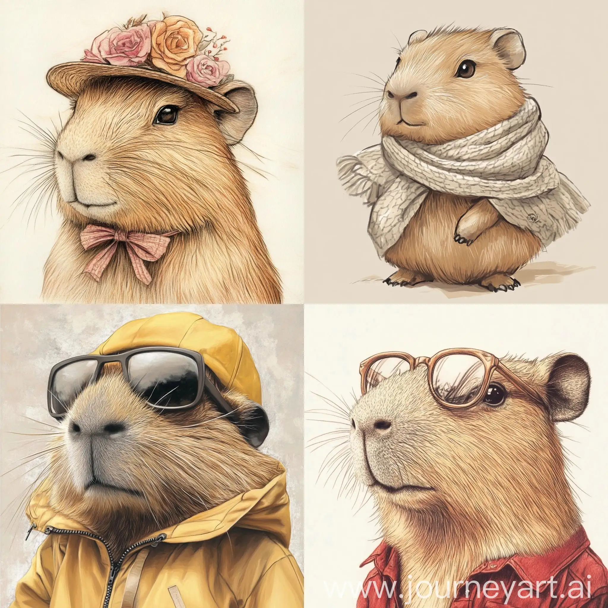 Fashionable-Capybara-Baby-Portrait