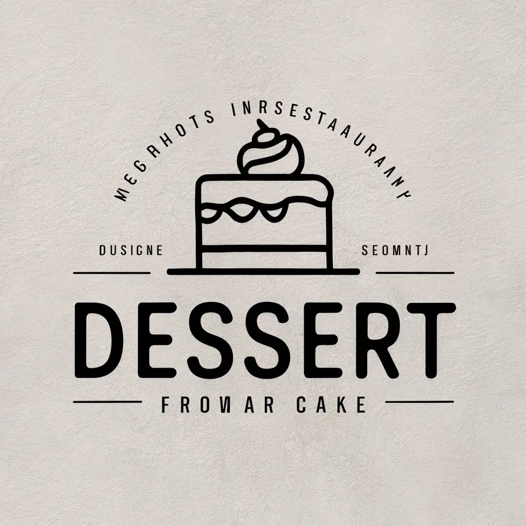 a vector logo design,with the text "Dessert", main symbol:Desserts, cake,Moderate,be used in Restaurant industry,clear background