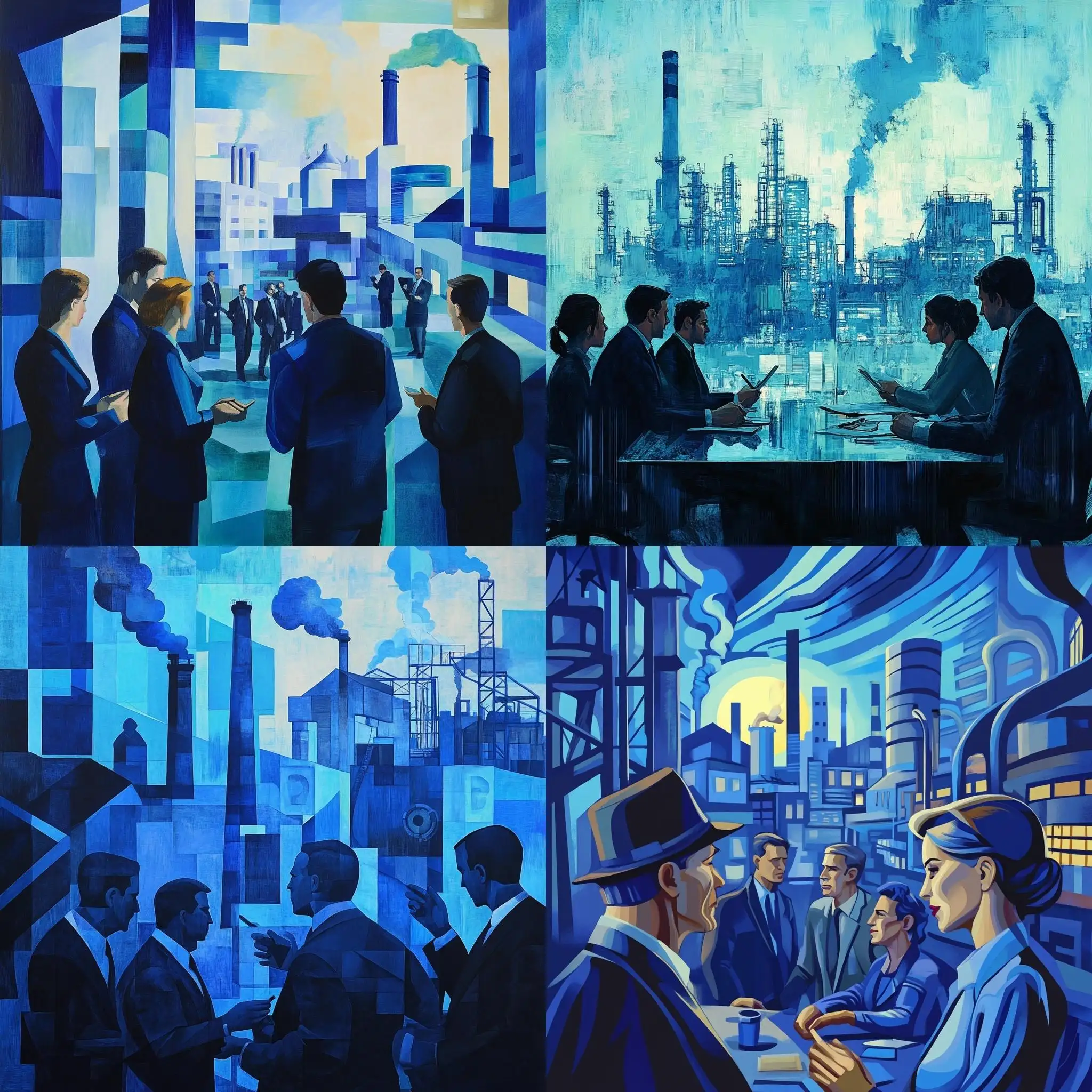 Realistic-Futuristic-Business-Negotiations-with-Factory-Background-in-Blue-Tones