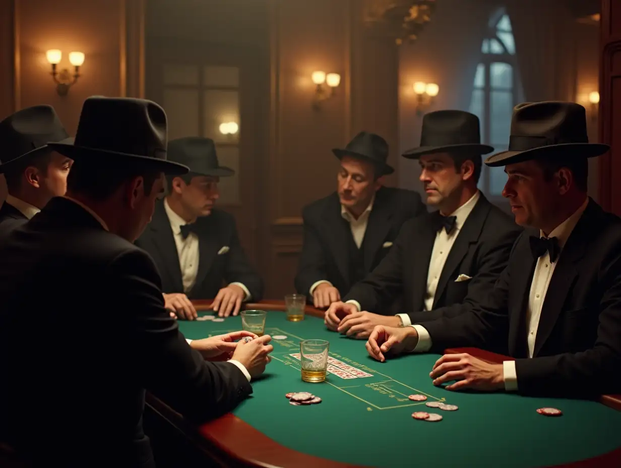 1940s-Gambling-House-with-Men-in-Suits-Playing-Cards