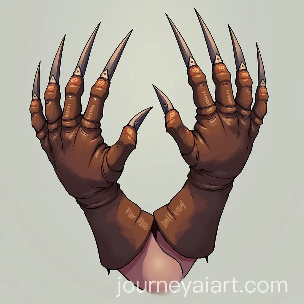 Cat-Paw-Gloves-with-Wolverinelike-Claws-for-Video-Game-Concept-Art