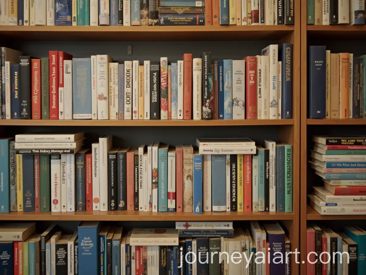 Bookshelves-Filled-with-Books-in-Cozy-Library-Setting