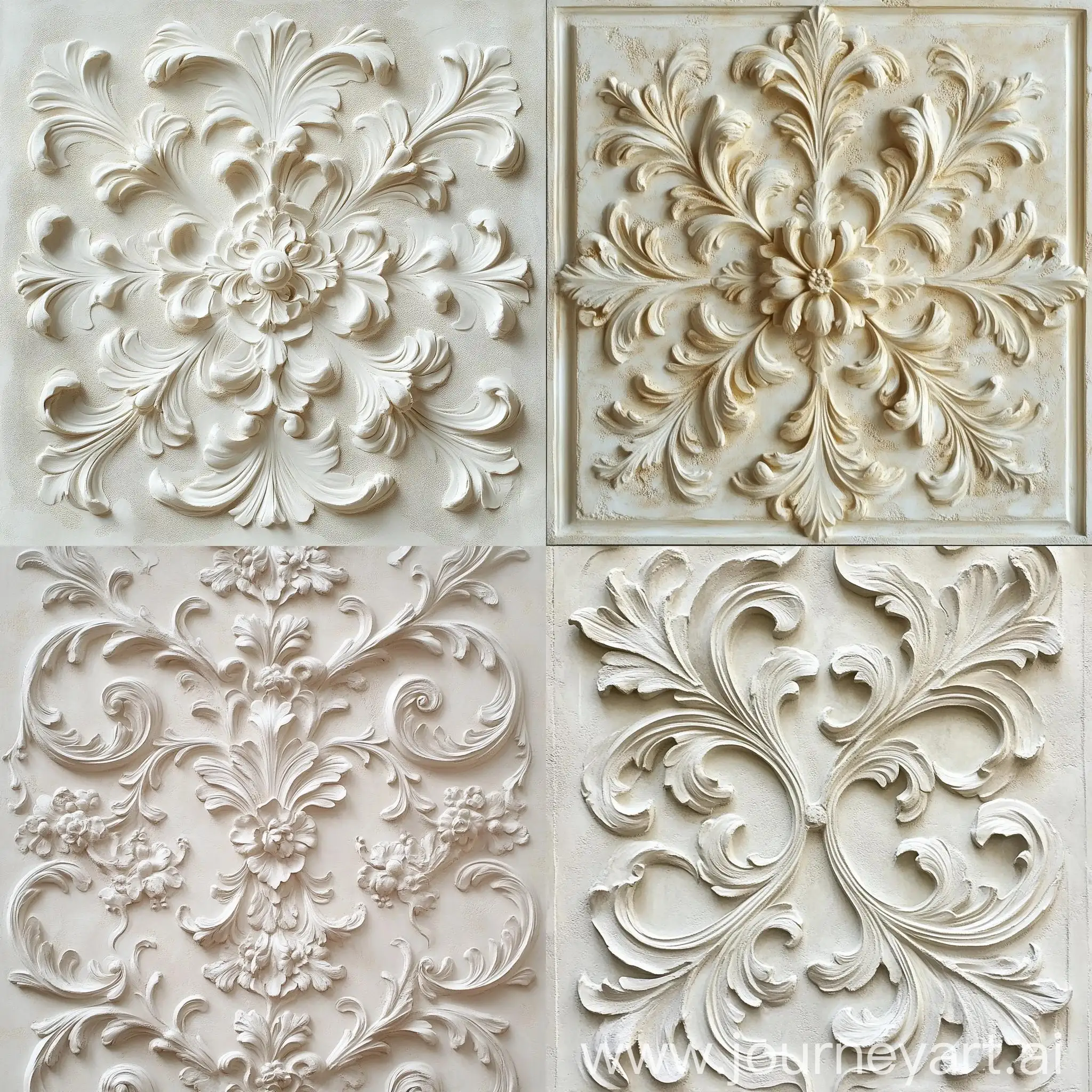 Renaissance-Style-Ivory-Abstract-Stucco-Pattern-from-Plaster