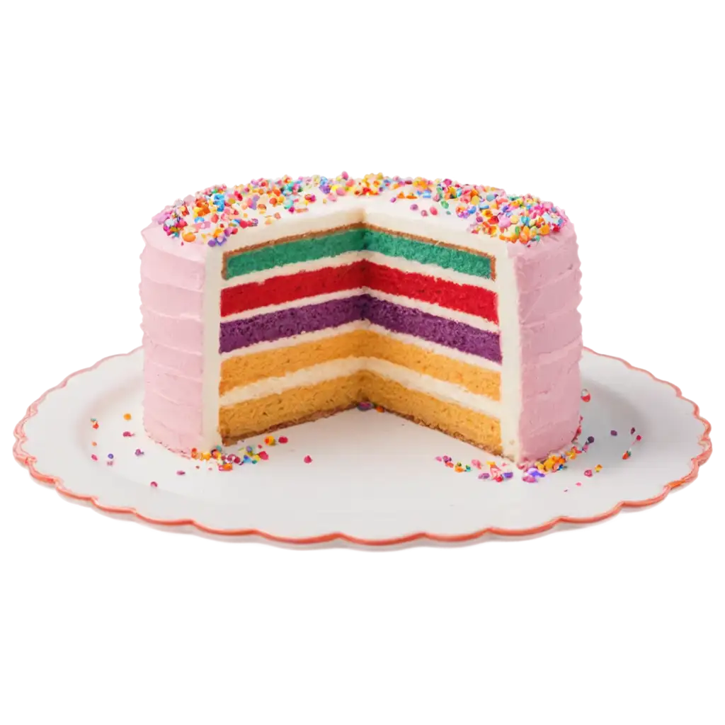 Rainbow-Cake-Front-Side-Shoot-PNG-HighQuality-Image-for-Various-Applications