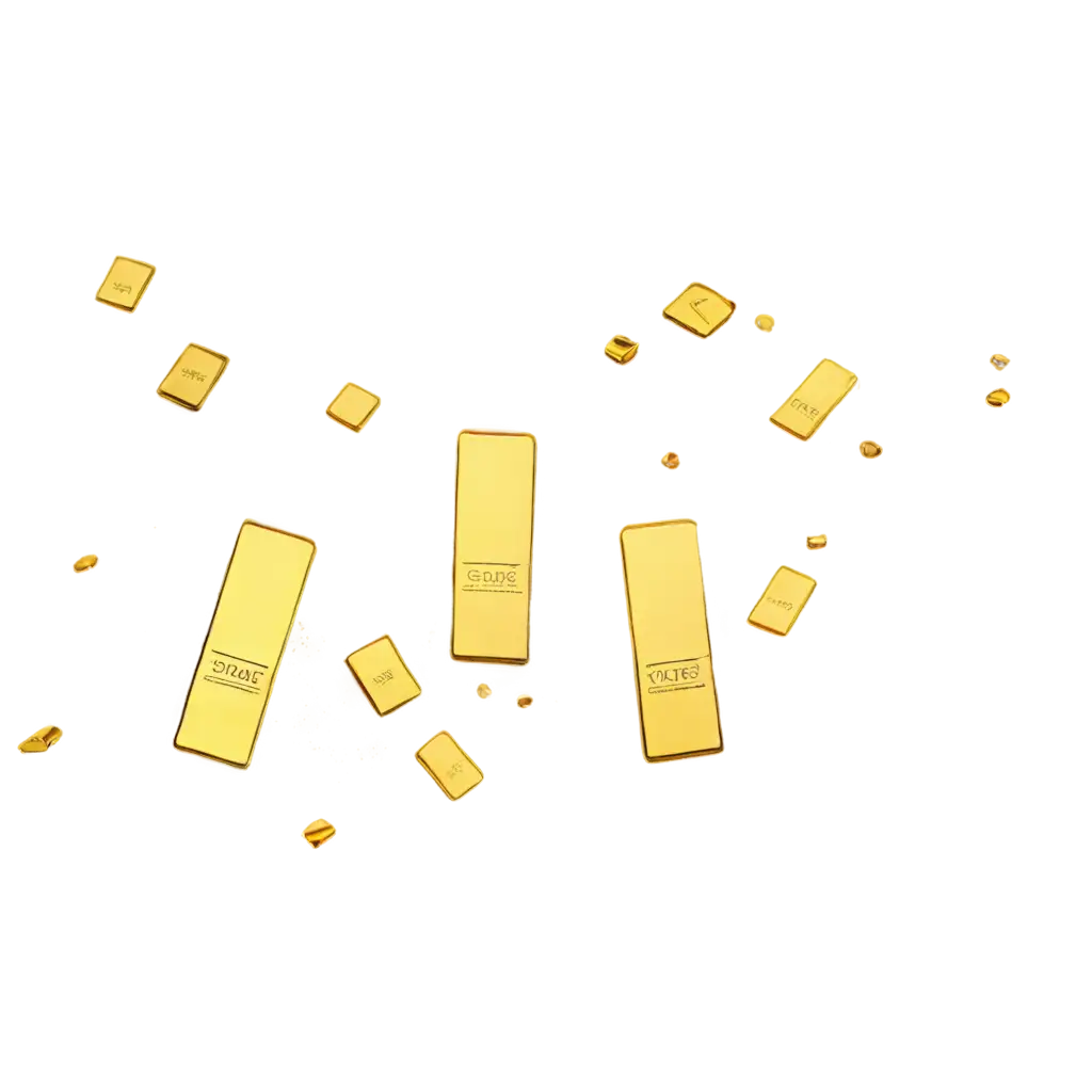 Gold-Bars-Dropping-Downwards-PNG-Image-HighQuality-and-Transparent-Artwork-for-Various-Applications