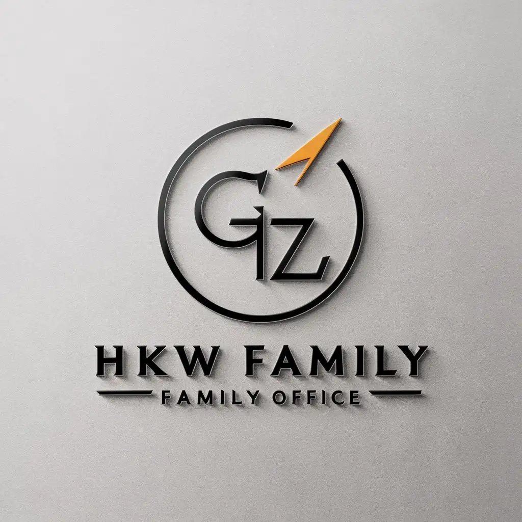 a vector logo design,with the text "HKW FAMILY OFFICE", main symbol:G Z,Moderate,be used in Finance industry,clear background