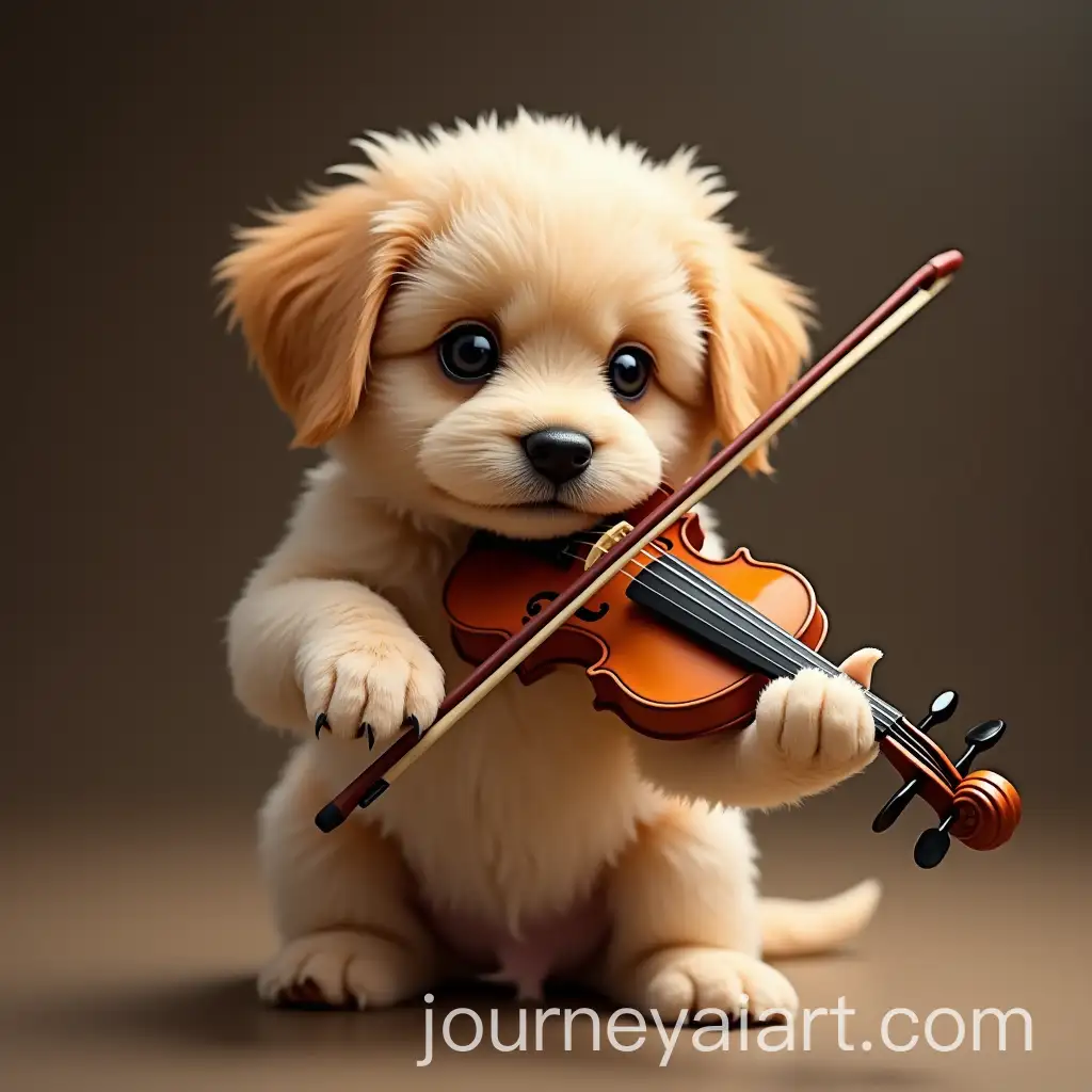 Adorable-Puppy-Playing-Violin-in-a-Heartwarming-Scene
