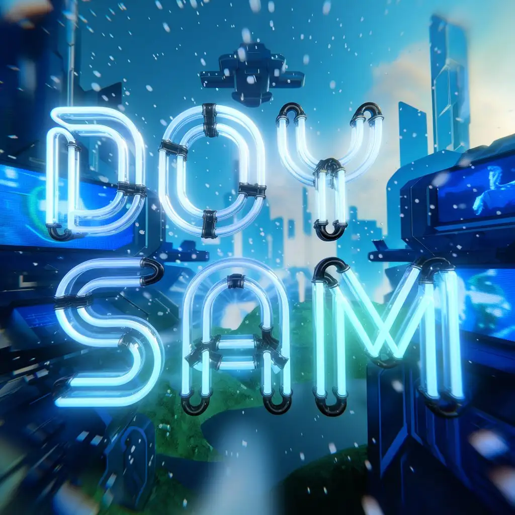 HighTech-DOYOUSAM-Text-with-Snowflakes-and-3D-Special-Effects